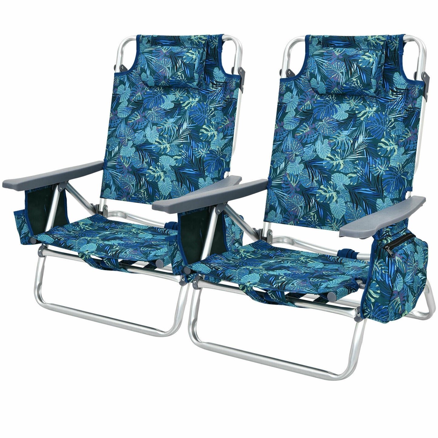 4-Pack 5-Position Folding Beach Chair, Navy Beach & Lawn Chairs at Gallery Canada