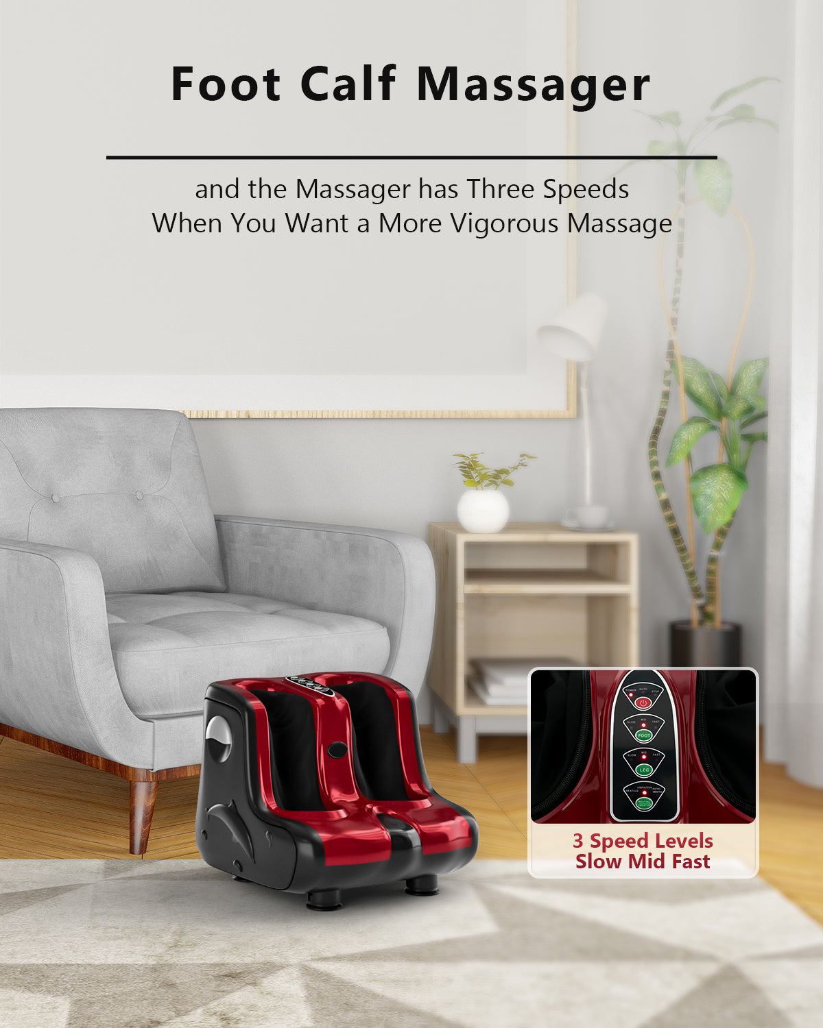 Shiatsu Kneading Rolling Vibration Heating Foot Massager - Gallery Canada