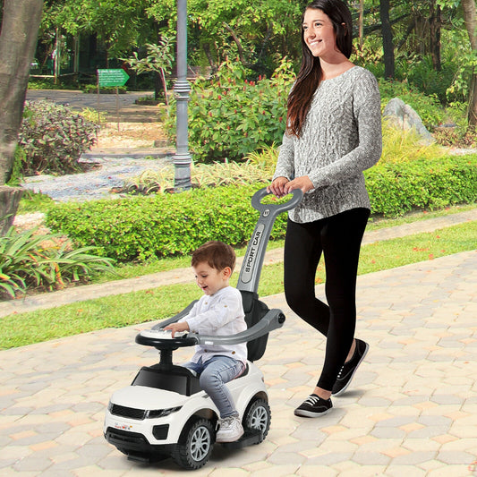 3 In 1 Ride On Push Car, Toddler Stroller, Sliding Car With Music, White Push & Pedal Ride On Toys White at Gallery Canada