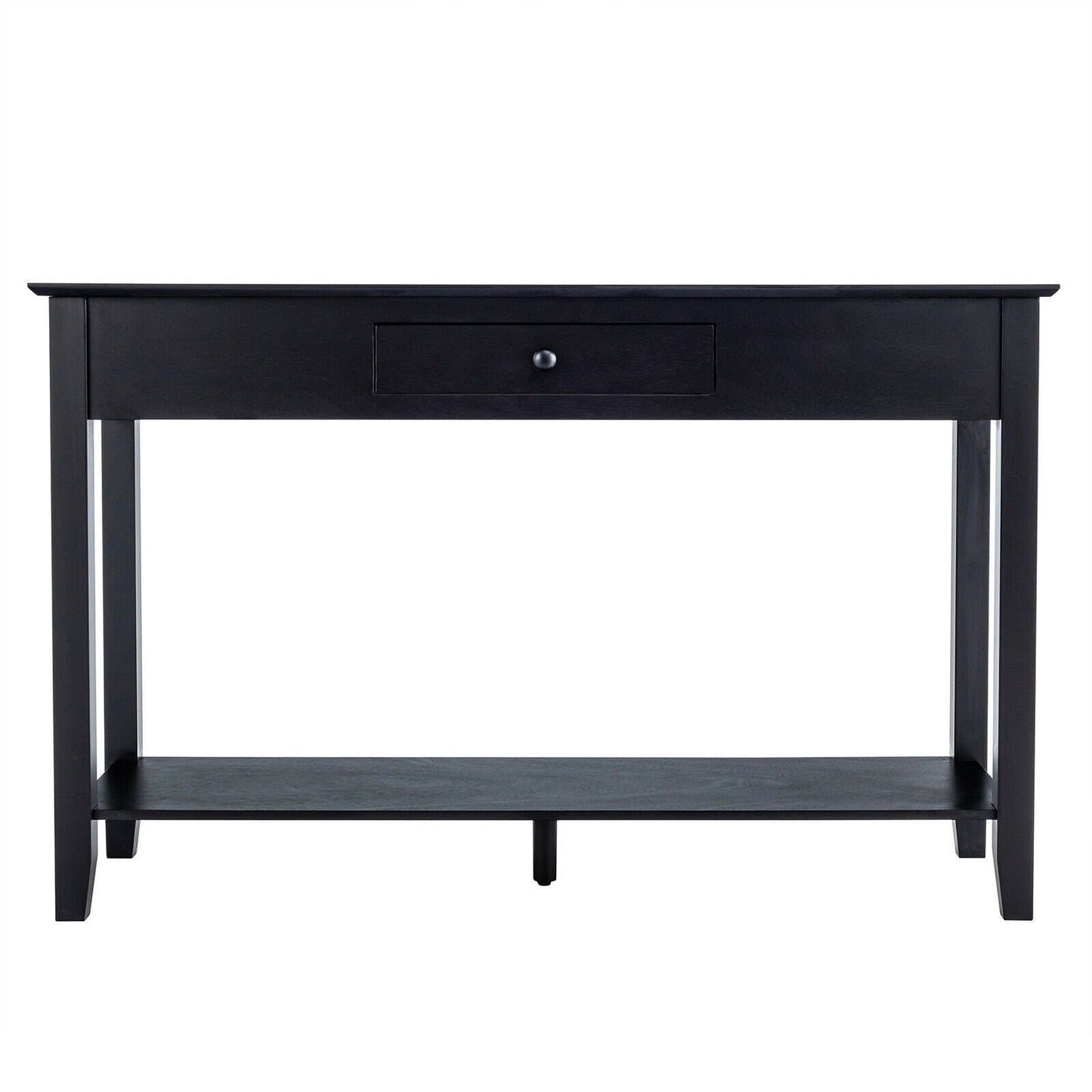 Console Sofa Side Accent Table with Drawer Shelf, Black at Gallery Canada