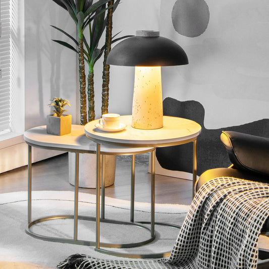 Modern Nesting Coffee Table Set, White Coffee Tables White at Gallery Canada
