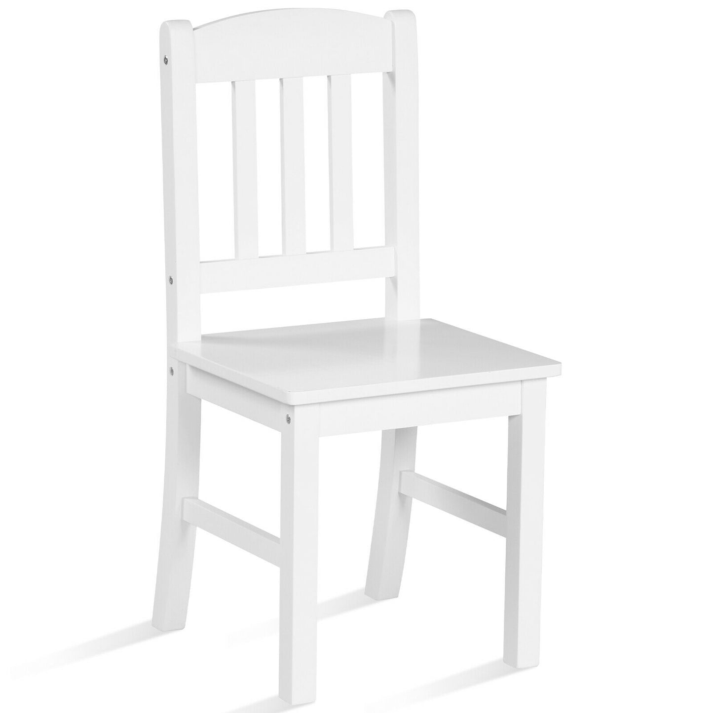 Kids Desk And Chair Set With Hutch, Bookshelves, White