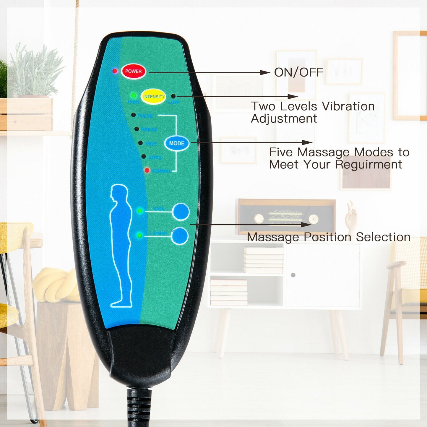 Massage Chair Velvet Accent Sofa Chair with Ottoman and Remote Control, Brown Recliners at Gallery Canada