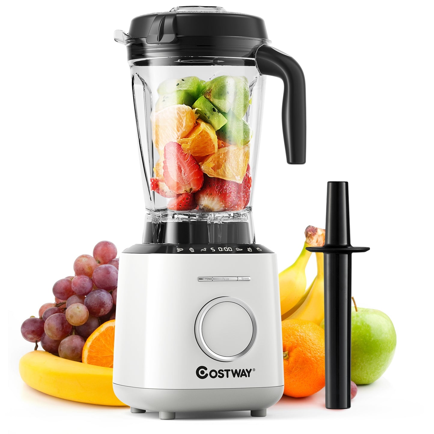 1500W Countertop Smoothies Blender with 10 Speed and 6 Pre-Setting Programs, White Food Mixers & Blenders at Gallery Canada