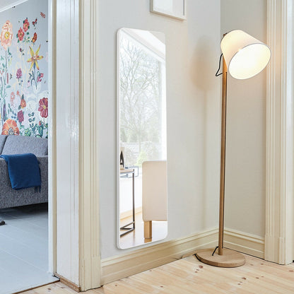 Full Length Frameless Wall Mountable Floor Mirror, White at Gallery Canada