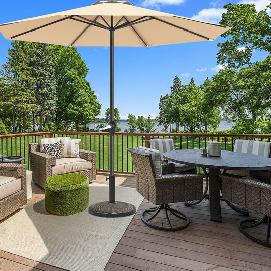 27 lbs Patio Market Umbrella Base Stand, Bronze