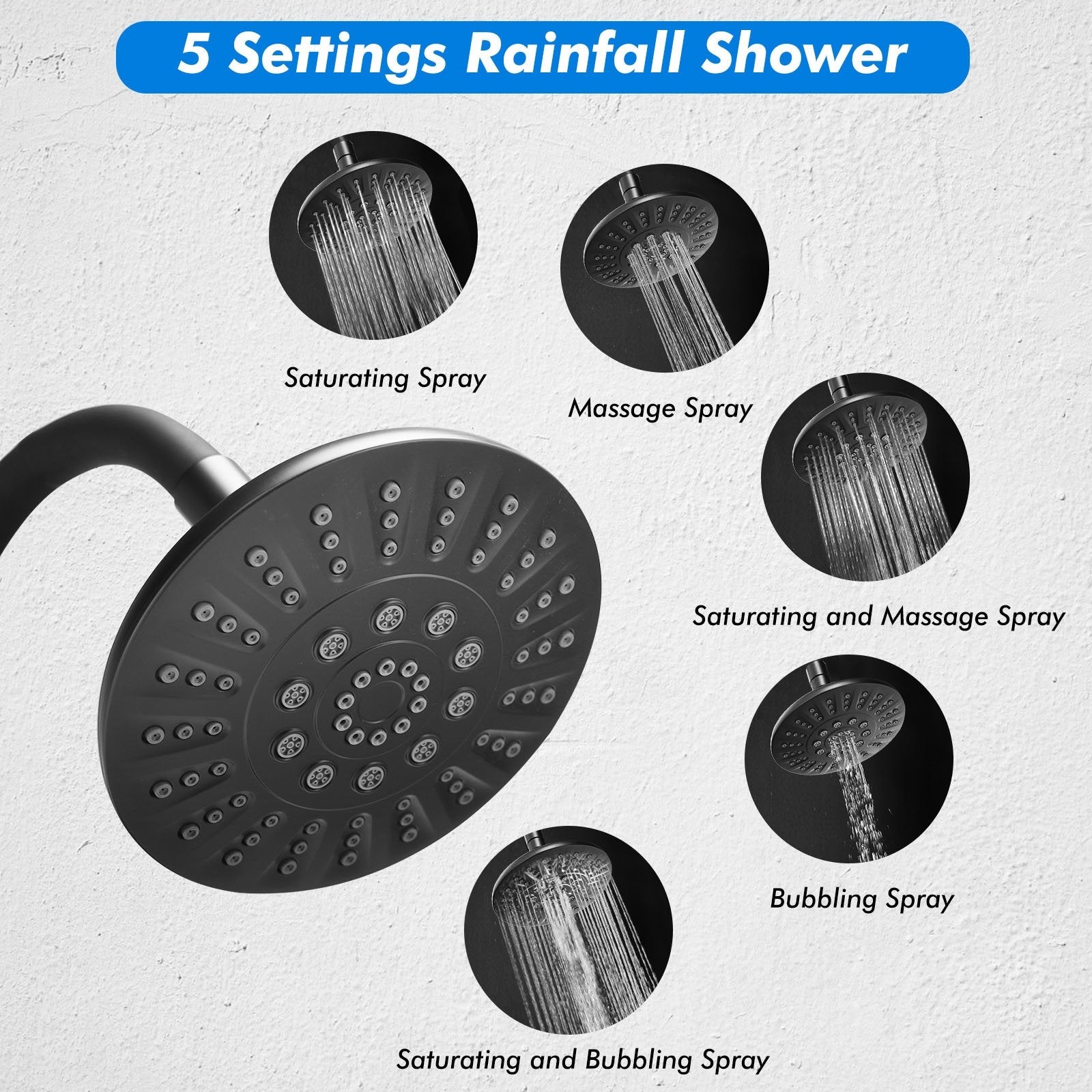High Pressure Combo Handheld Shower Head, Black at Gallery Canada
