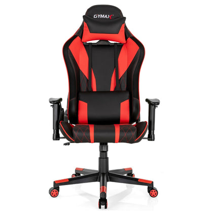 Gaming Chair Adjustable Swivel Computer Chair with Dynamic LED Lights, Red at Gallery Canada