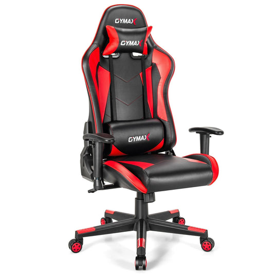 Gaming Chair Adjustable Swivel Racing Style Computer Office Chair, Red