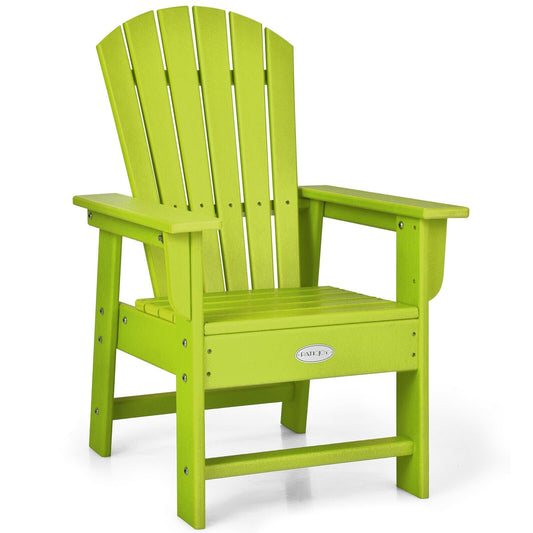 Patio Kids' Adirondack Chair with Ergonomic Backrest, Green