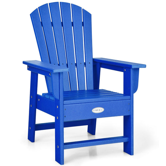 Patio Kids' Adirondack Chair with Ergonomic Backrest, Blue