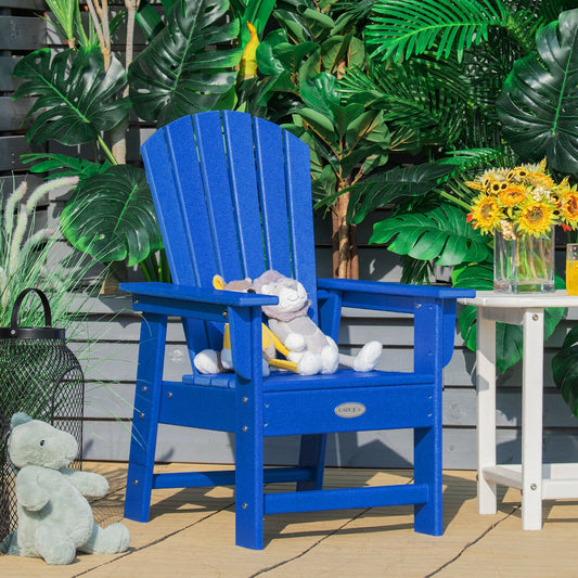 Patio Kids' Adirondack Chair with Ergonomic Backrest, Blue Kids Chairs & Seating Blue at Gallery Canada