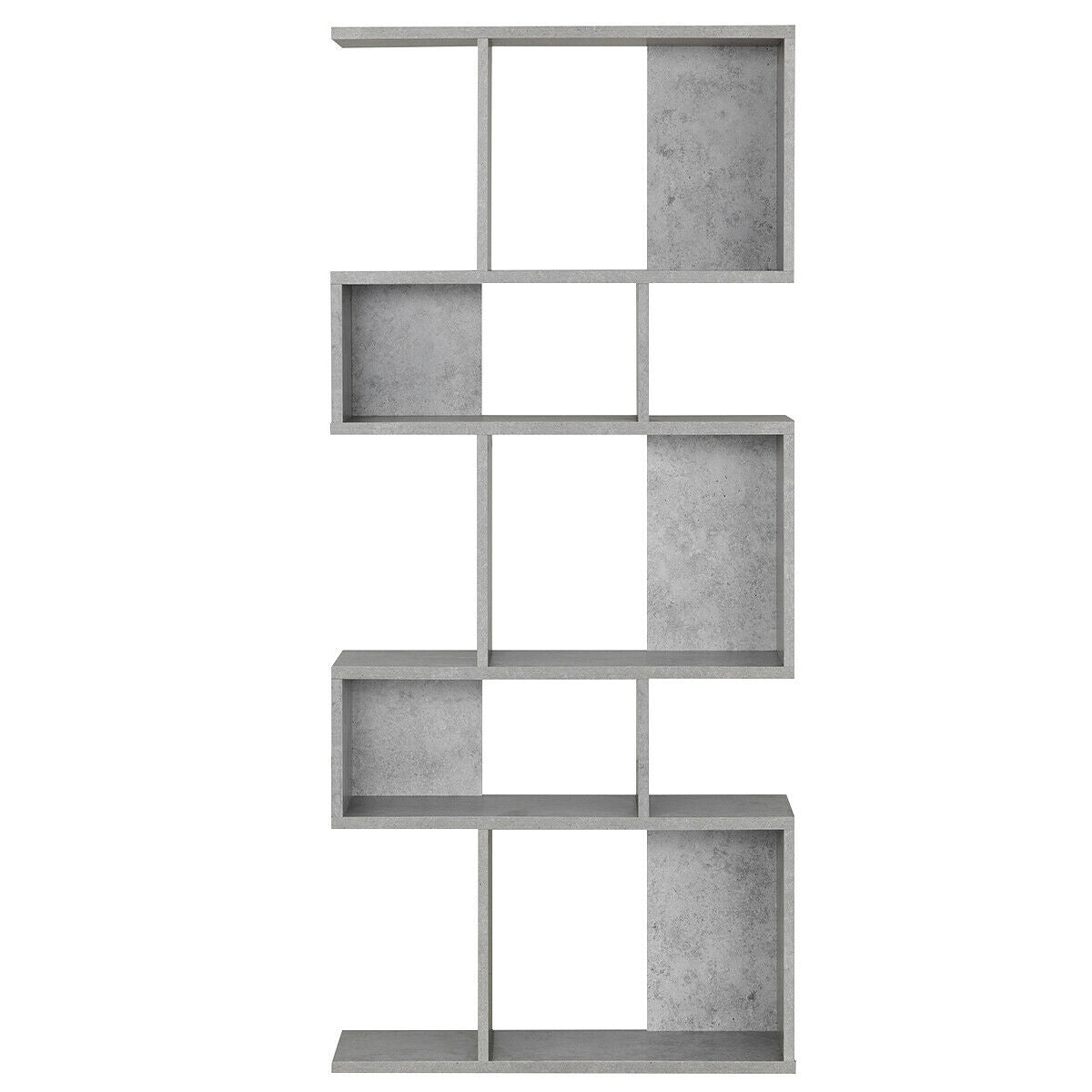 5 Cubes Ladder Shelf Corner Bookshelf Display Rack Bookcase, Gray Bookcases at Gallery Canada