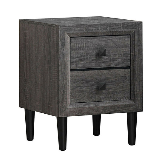 Multipurpose Retro Bedside Nightstand with 2 Drawers , Gray at Gallery Canada