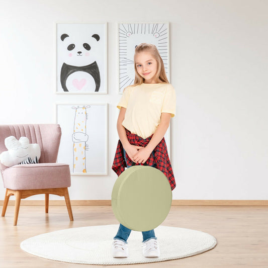 6 Pieces 15 Inch Round Toddler Floor Cushions, Blue