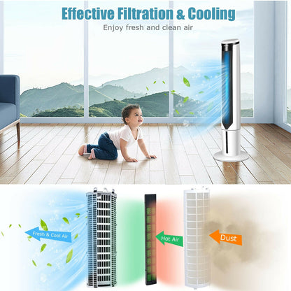 41 Inches Evaporative Air Cooler with 3 Modes and 3 Speeds, White