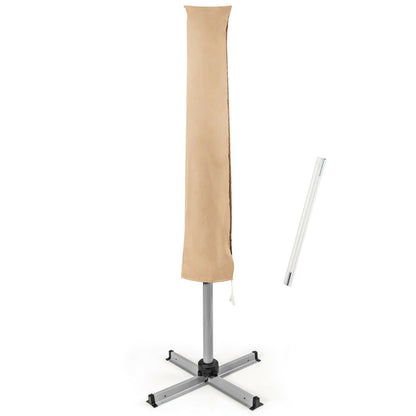 Parasol Offset Cantilever Umbrella Cover with Fiberglass Rod, Beige at Gallery Canada