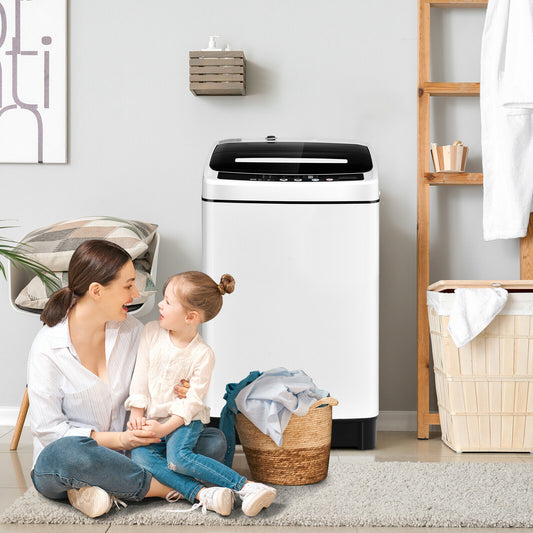 Full Automatic Washing Machine, 1.5 Cubic Feet, 11 LBS, White