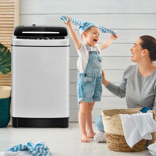 Full Automatic Washing Machine, 1.5 Cu.Ft, 11 LBS, Gray Washing Machines Gray at Gallery Canada