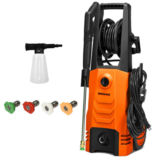 3500PSI Electric High Power Pressure Washer for Car Fence Patio Garden Cleaning, Orange