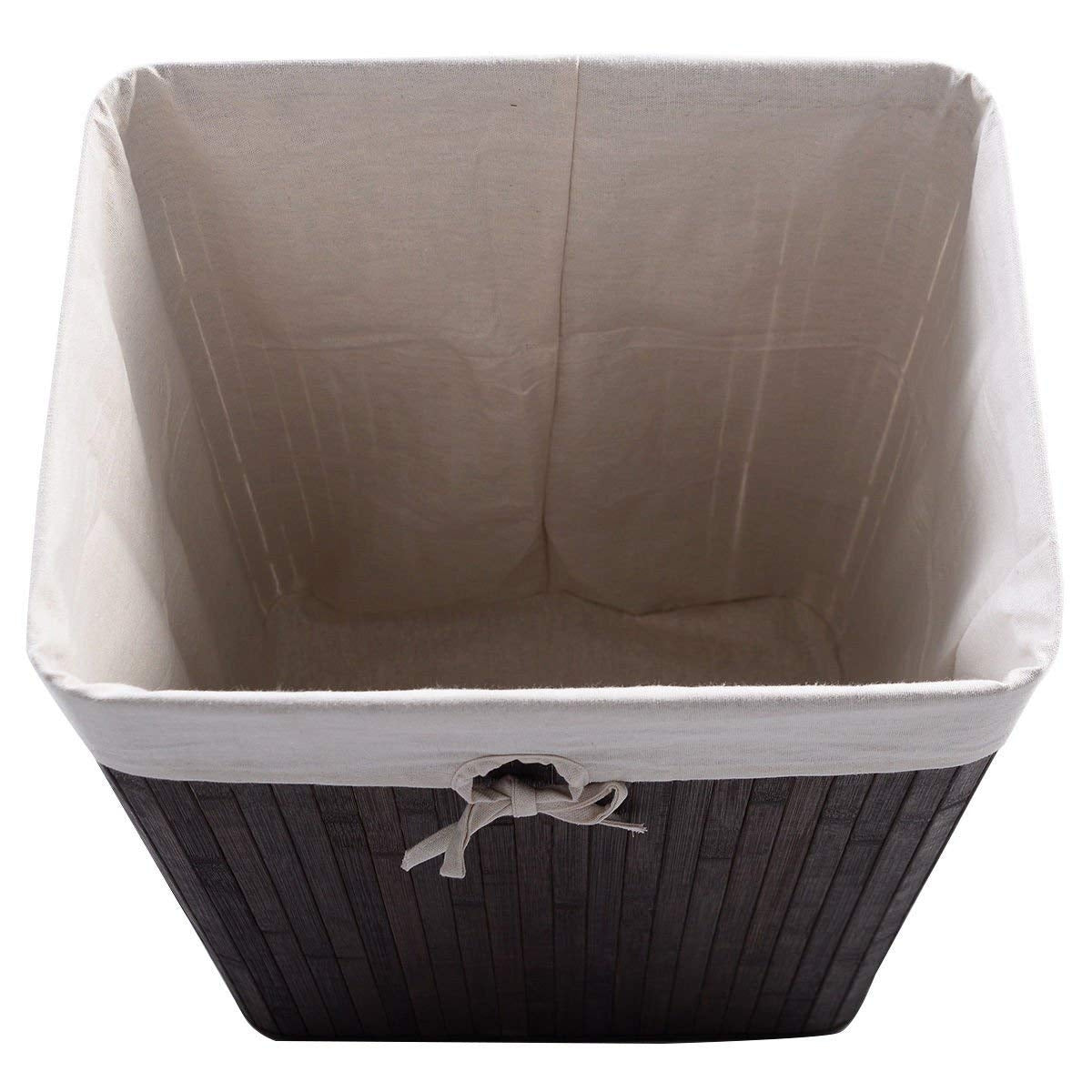 Bamboo Laundry Hamper, Rectangle, Brown Laundry Baskets at Gallery Canada