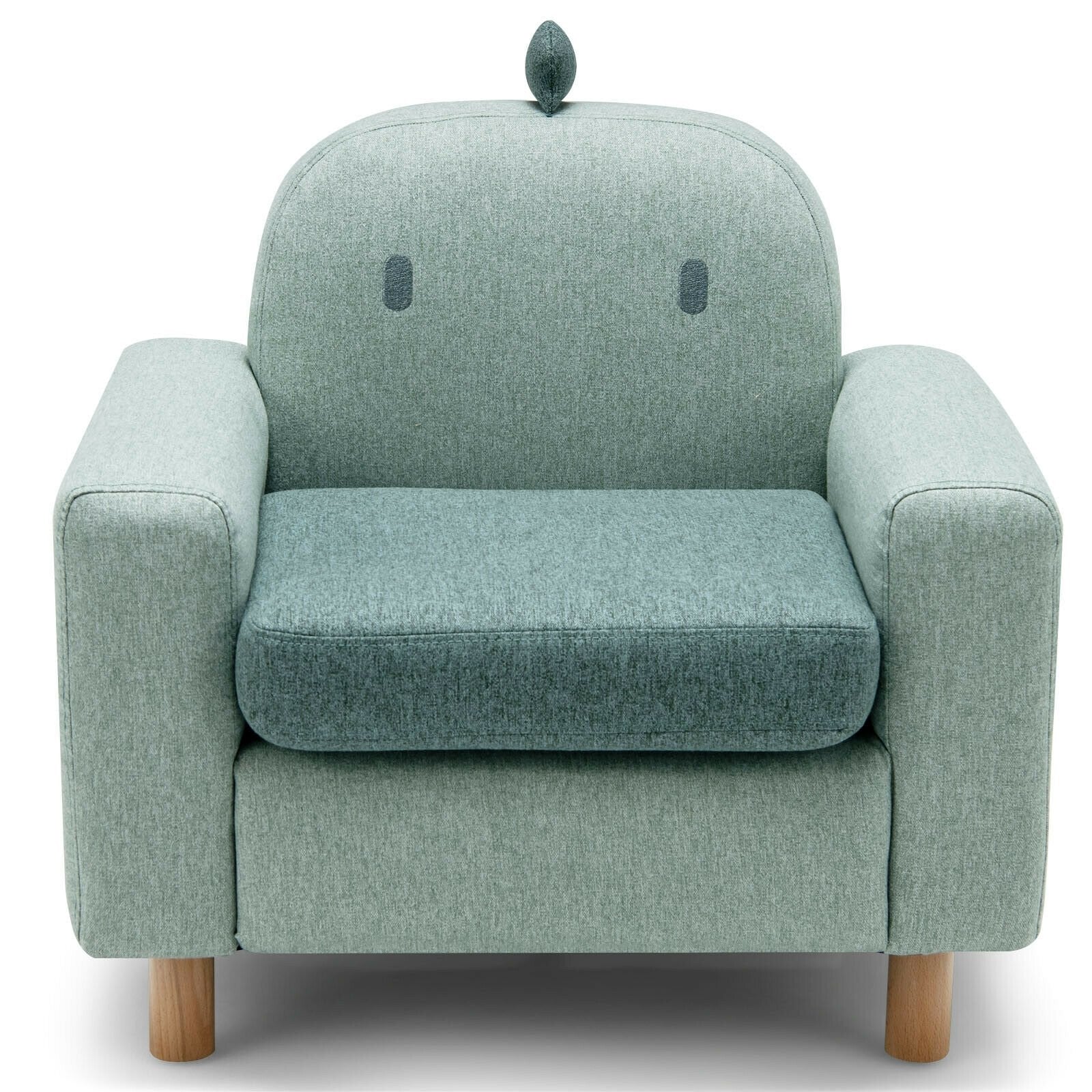 Kids Sofa with Armrest and Thick Cushion, Green at Gallery Canada