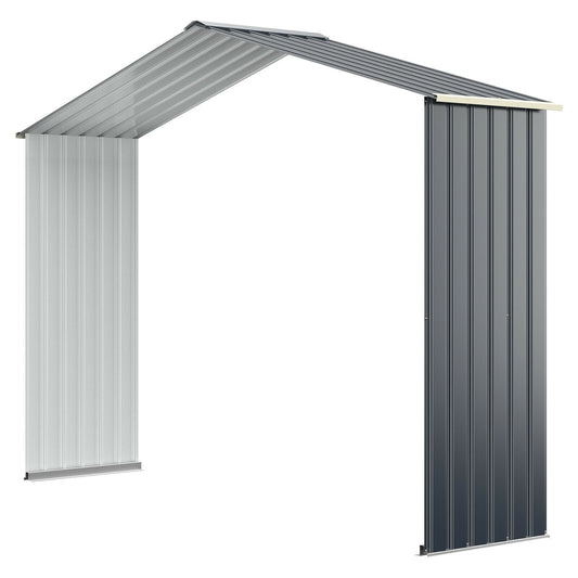 Outdoor Storage Shed Extension Kit for 9.1 Feet Shed, Gray