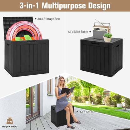 30 Gallon Deck Box Storage Seating Container, Black at Gallery Canada