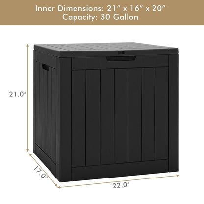 30 Gallon Deck Box Storage Seating Container, Black at Gallery Canada
