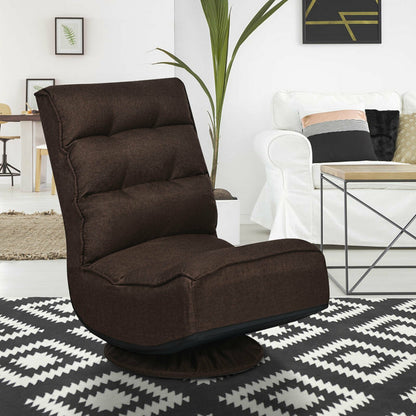 5-Position Folding Floor Gaming Chair, Brown at Gallery Canada
