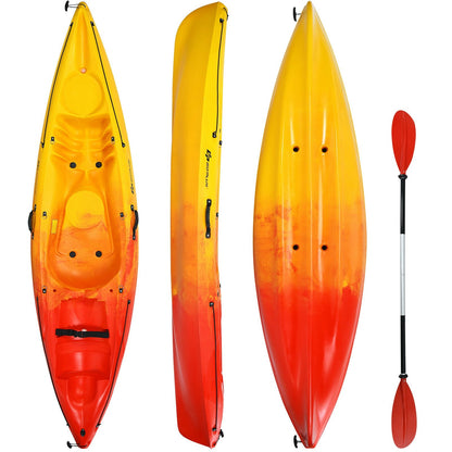 Single Sit-on-Top Kayak with Detachable Aluminum Paddle, Yellow at Gallery Canada