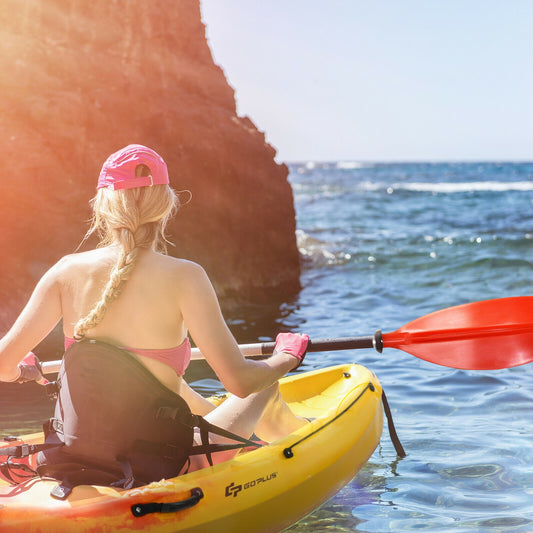 Single Sit On Top Kayak, Detachable Aluminum Paddle, Yellow Surfing Yellow at Gallery Canada