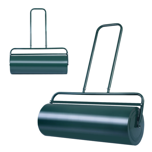36 x 12 Inches Tow Lawn Roller Water Filled Metal Push Roller, Green