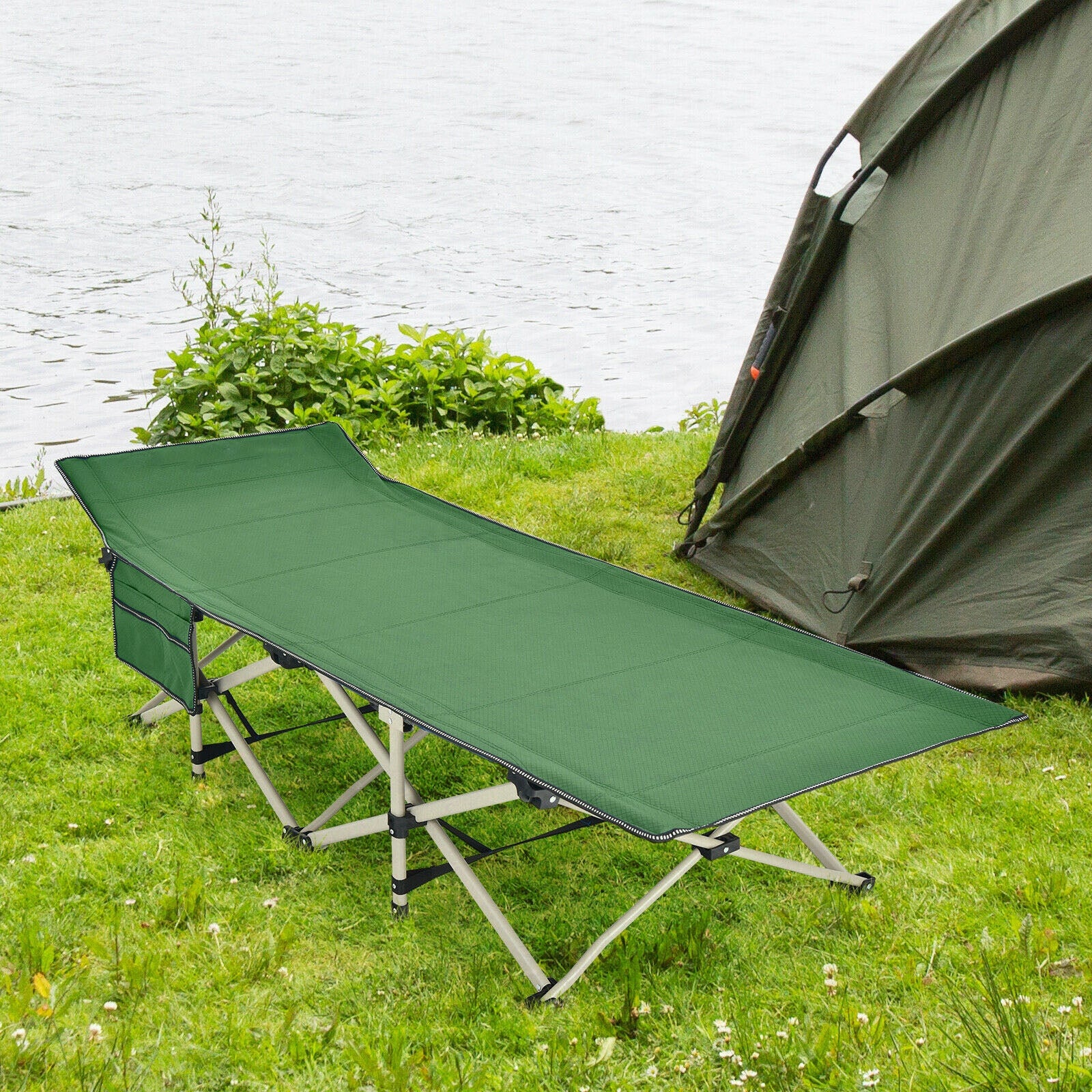 Wide Foldable Camping Cot with Carry Bag at Gallery Canada
