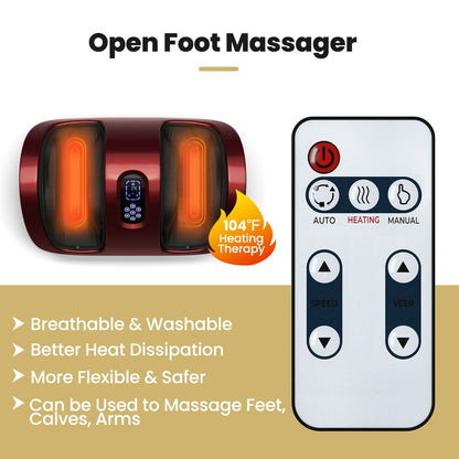 Shiatsu Foot Massager with Kneading and Heat Function, Red at Gallery Canada