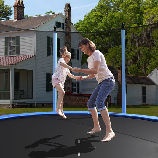 Outdoor Trampoline with Safety Closure Net-12 ft, Blue Trampolines Blue at Gallery Canada