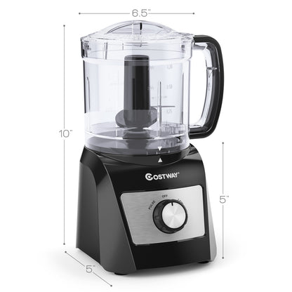 3-Cup Electric Food Processor Vegetable Chopper with Stainless Steel Blade, Black