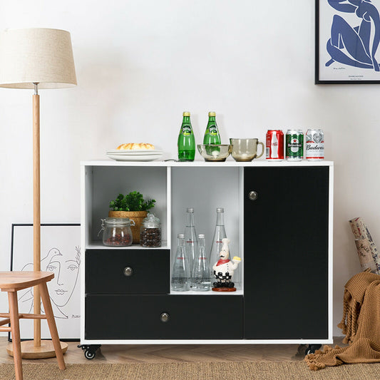 Lateral Mobile Filing Cabinet, 2 Drawers, Black File Cabinets Black at Gallery Canada