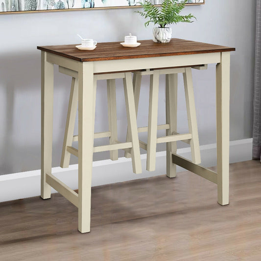 Counter Height Pub Table With 2 Saddle Bar Stools, Brown Dining Room Sets Brown at Gallery Canada