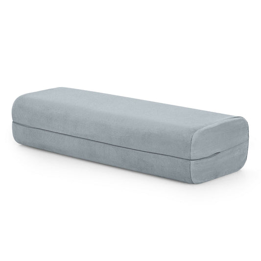 Yoga Bolster Pillow with Washable Cover and Carry Handle, Gray at Gallery Canada