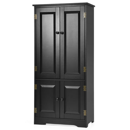 Accent Floor Storage Cabinet with Adjustable Shelves Antique 2-Door, Black at Gallery Canada