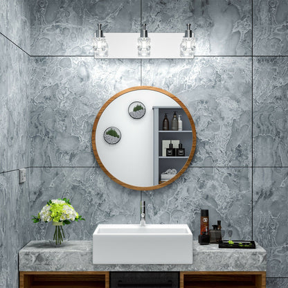 Modern Bathroom Vanity Light, Silver