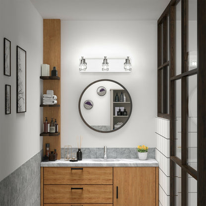 Modern Bathroom Vanity Light, Silver