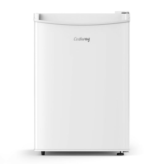 2.5 Cu Ft Compact Single Door Refrigerator with Freezer, White