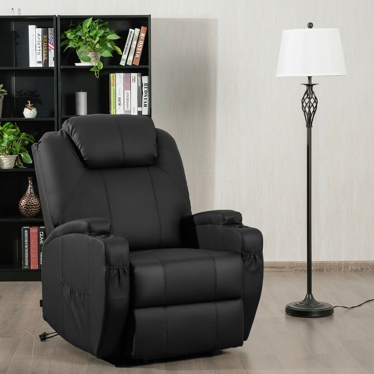Power Lift Recliner Chair with Massage and Heat for Elderly with Remote Control, Black at Gallery Canada