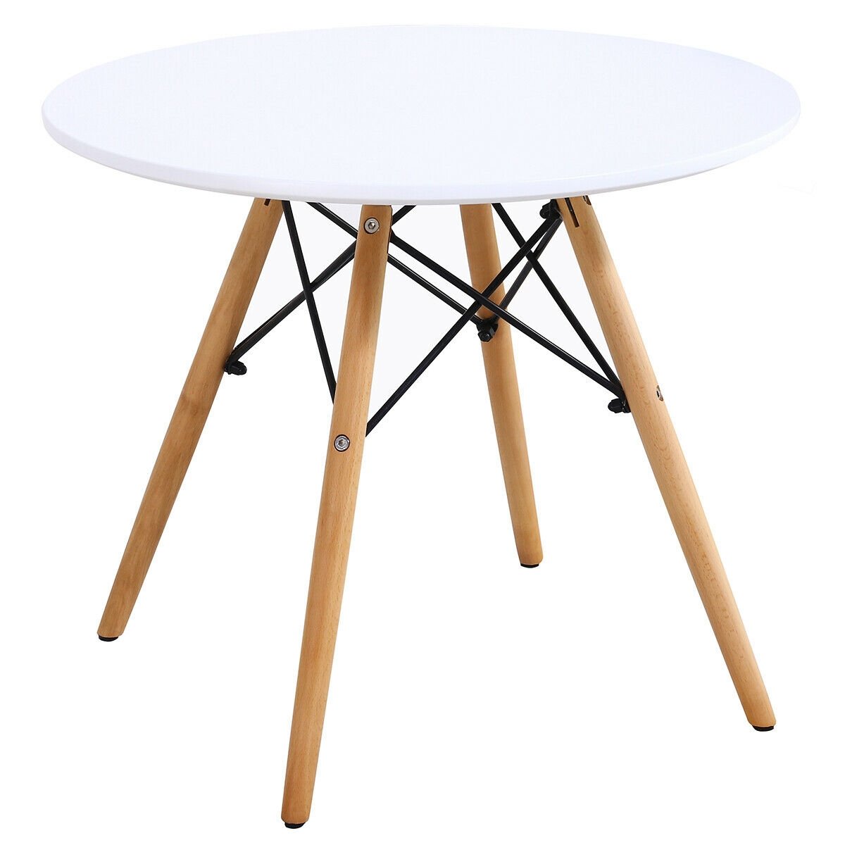 3 Pieces Kid's Modern Round Table Chair Set, White at Gallery Canada