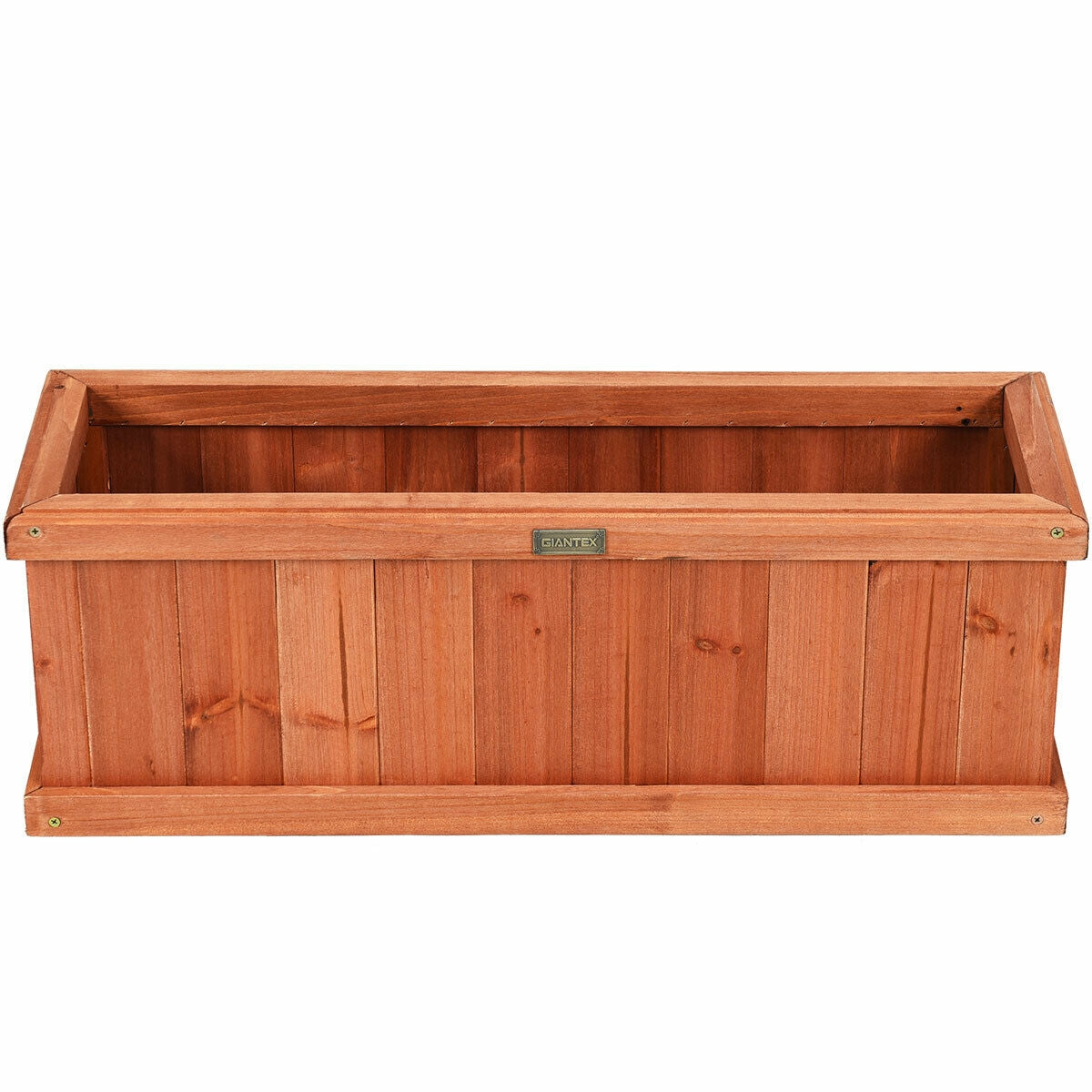 Wooden Decorative Planter Box for Garden Yard and Window, Brown Raised Garden Beds at Gallery Canada