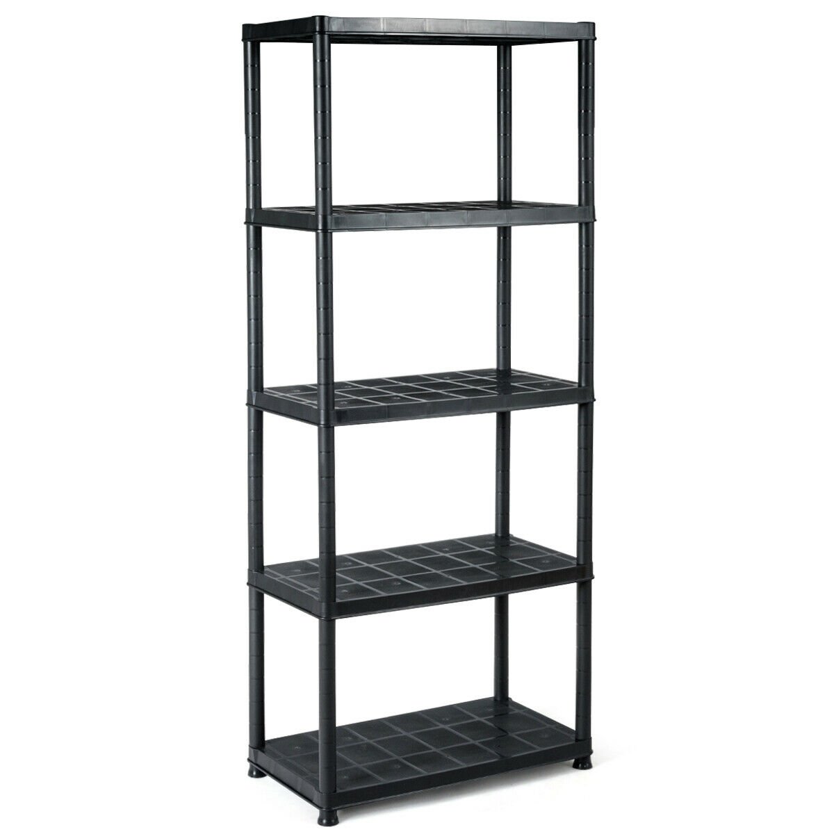 5-Tier Storage Shelving Freestanding Heavy Duty Rack in Small Space or Room Corner, Black at Gallery Canada