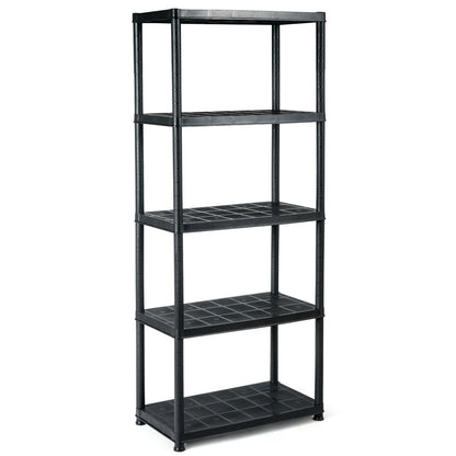5-Tier Storage Shelving Freestanding Heavy Duty Rack in Small Space or Room Corner, Black at Gallery Canada