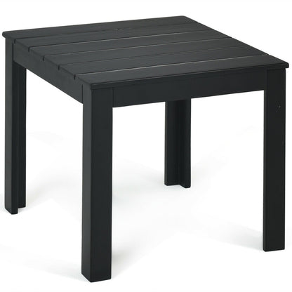 Wooden Square Patio Coffee Bistro Table, Black at Gallery Canada